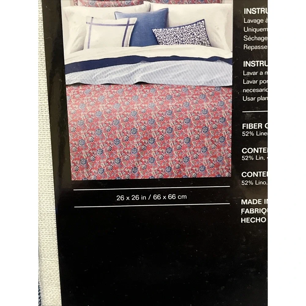 Lauren RALPH LAUREN 1PC DOMINQUE YARN DYE EURO PILLOW SHAM NWT MSRP $150